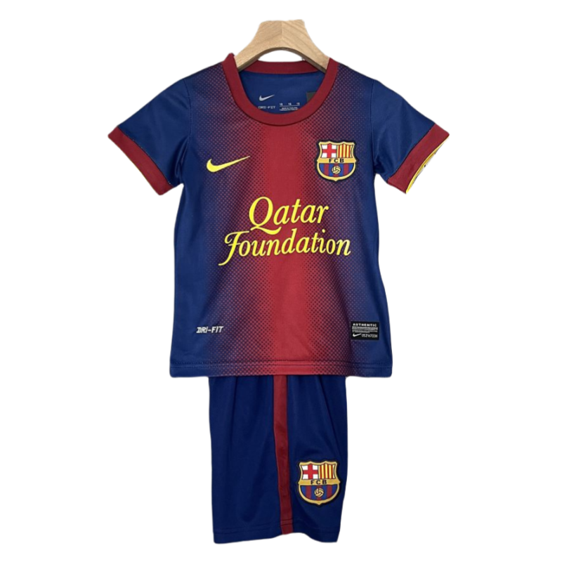 60db48ba 12-13 Barcelona Home Retro Kids Kit - Image 1