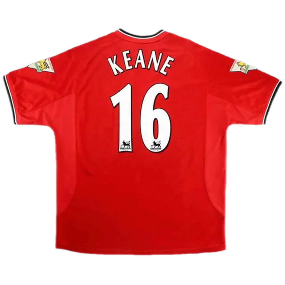 a786088c8f 2000/02 Manchester United KEANE #16 Retro Jersey Home - Image 1